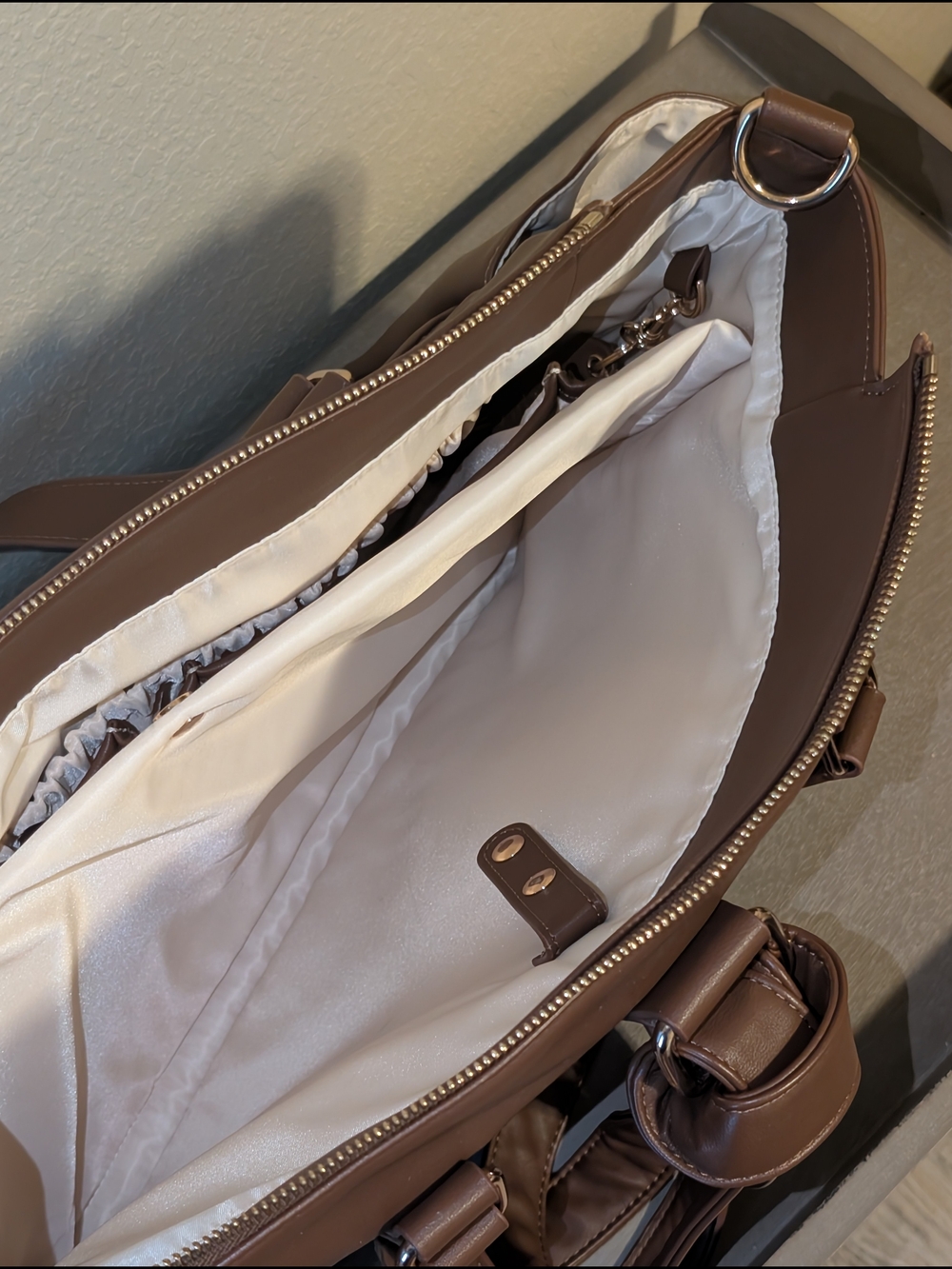 Brown Faux Leather Tote Bag - Picture 4 of 4